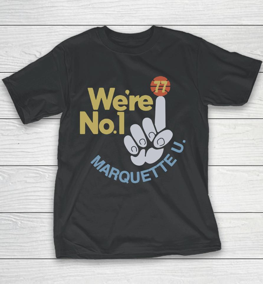 19Nine Marquette Golden Eagles Screenprint No1 Youth T-Shirt