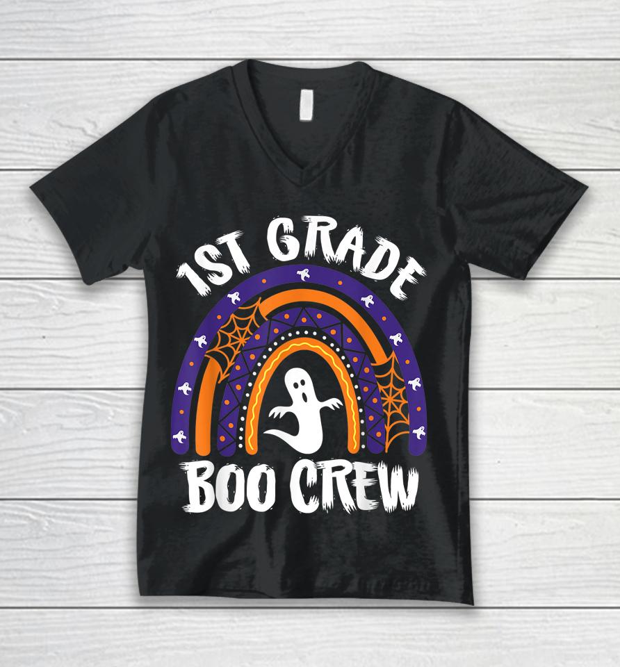 1St Grade Boo Crew Teacher Student Halloween Unisex V-Neck T-Shirt