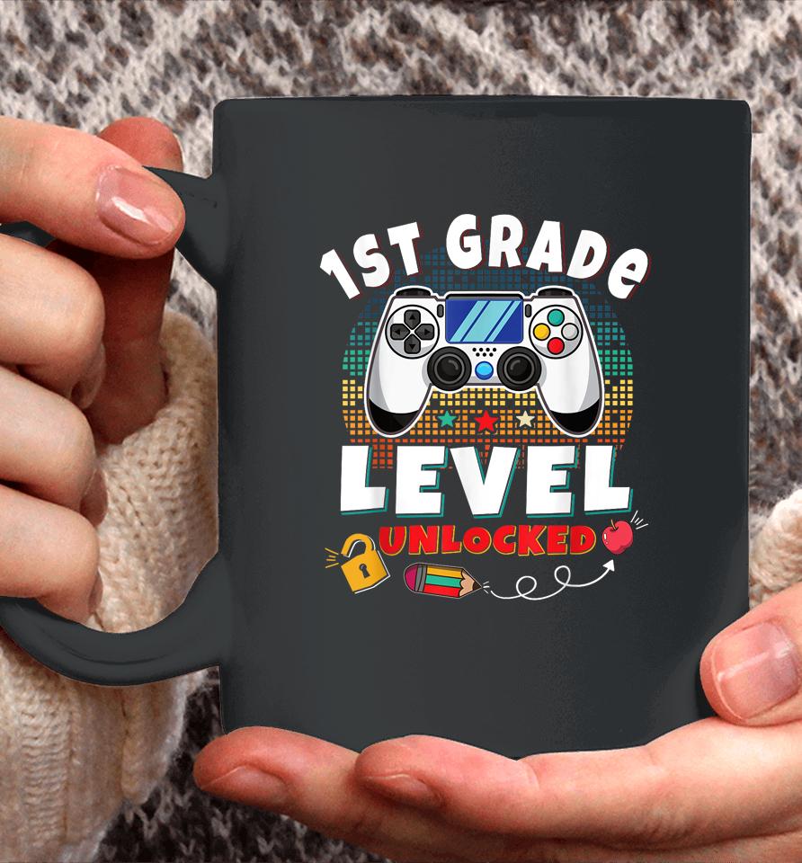 1St Grade Level Unlocked Gamer First Day Of School Boys Coffee Mug
