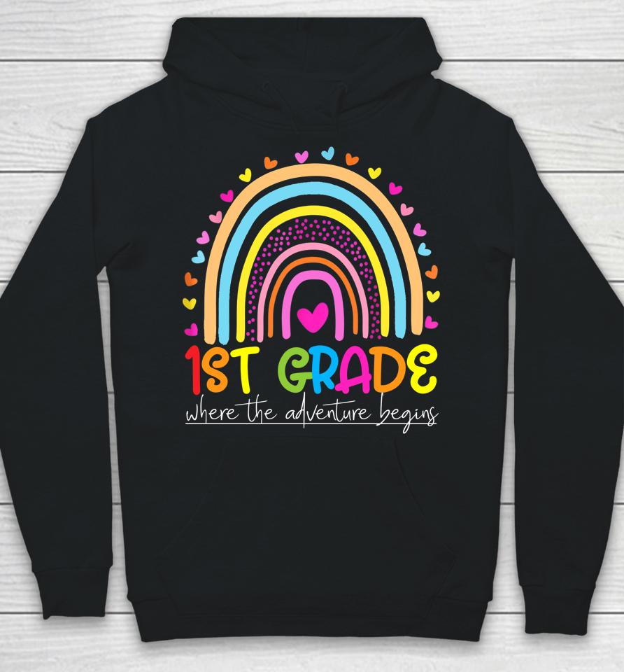 1St Grade Rainbow Teacher Team First Grade Squad Girls Boys Hoodie