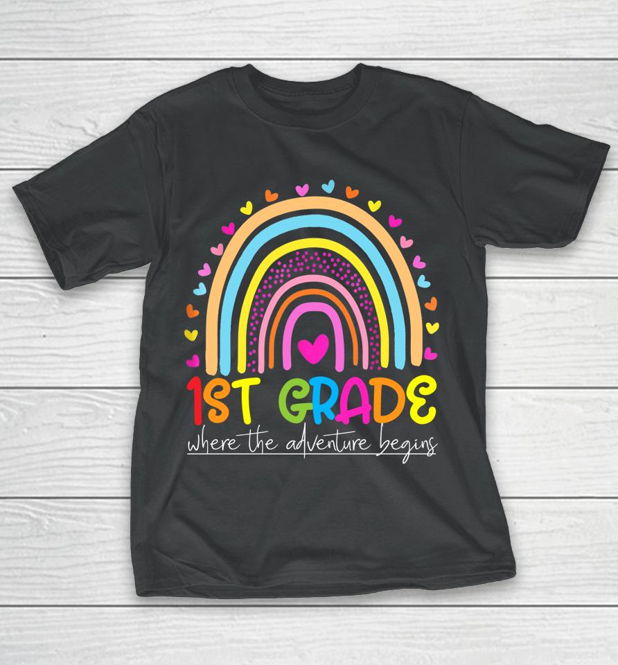 1St Grade Rainbow Teacher Team First Grade Squad Girls Boys T-Shirt
