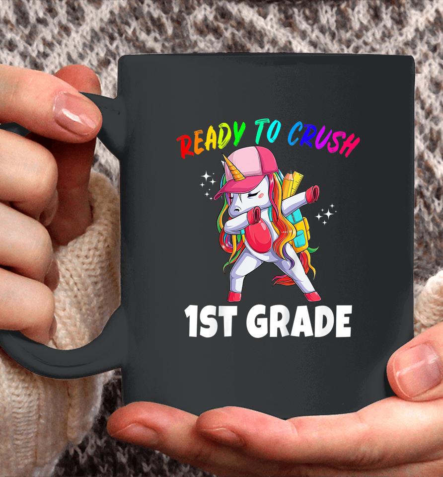 1St Grade Unicorn First Day Of School Gift Girls Rainbow Coffee Mug