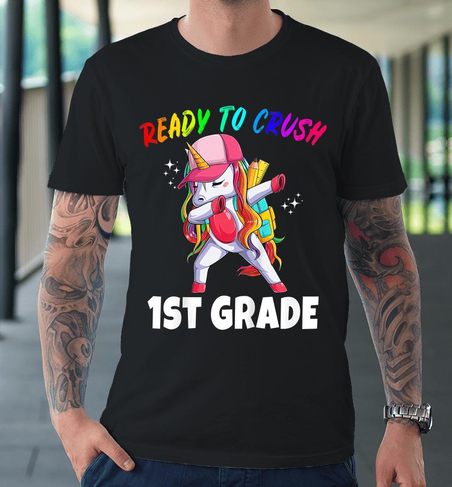 1St Grade Unicorn First Day Of School Gift Girls Rainbow Premium T-Shirt
