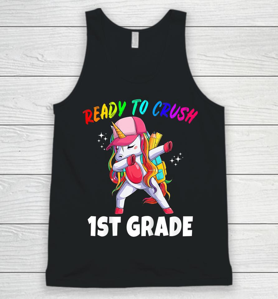 1St Grade Unicorn First Day Of School Gift Girls Rainbow Unisex Tank Top