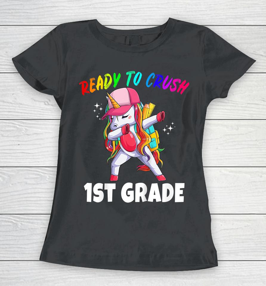 1St Grade Unicorn First Day Of School Gift Girls Rainbow Women T-Shirt