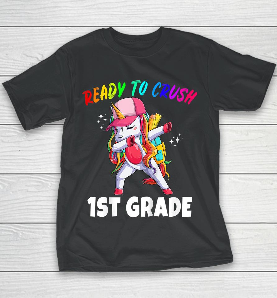 1St Grade Unicorn First Day Of School Gift Girls Rainbow Youth T-Shirt