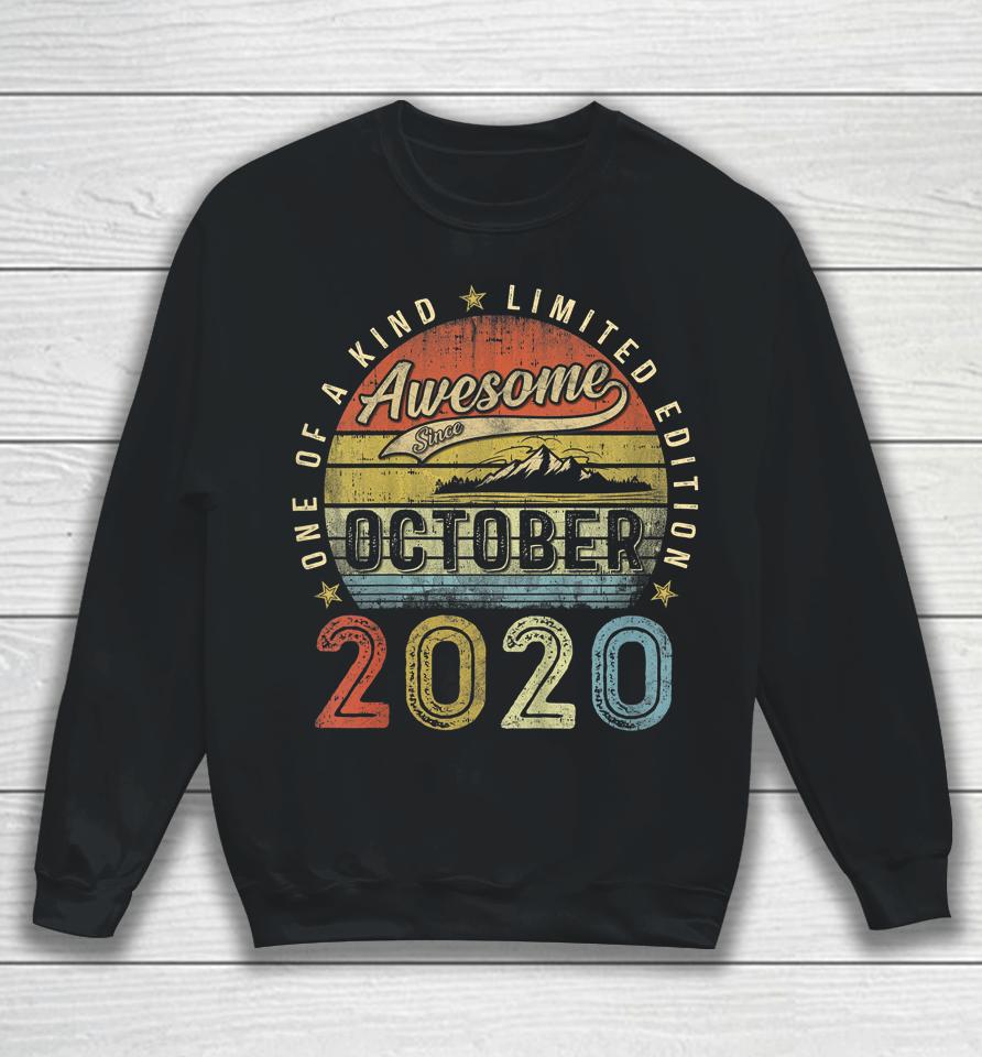 2 Year Old Gift Awesome Since October 2020 2Nd Birthday Sweatshirt