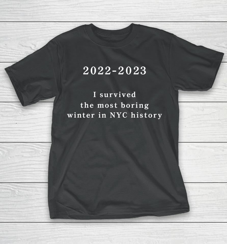 2022-2023 I Survived The Most Boring Winter In Nyc History T-Shirt