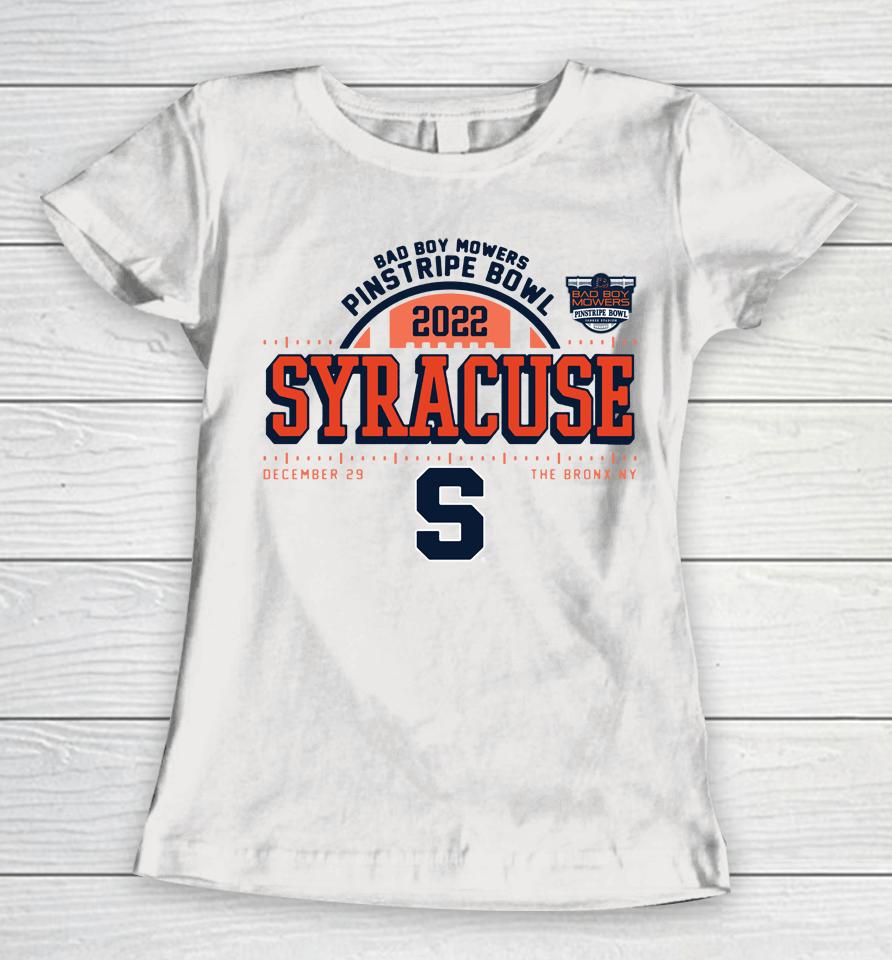 2022 Bad Boy Mowers Pinstripe Bowl Syracuse Orange Women T-Shirt