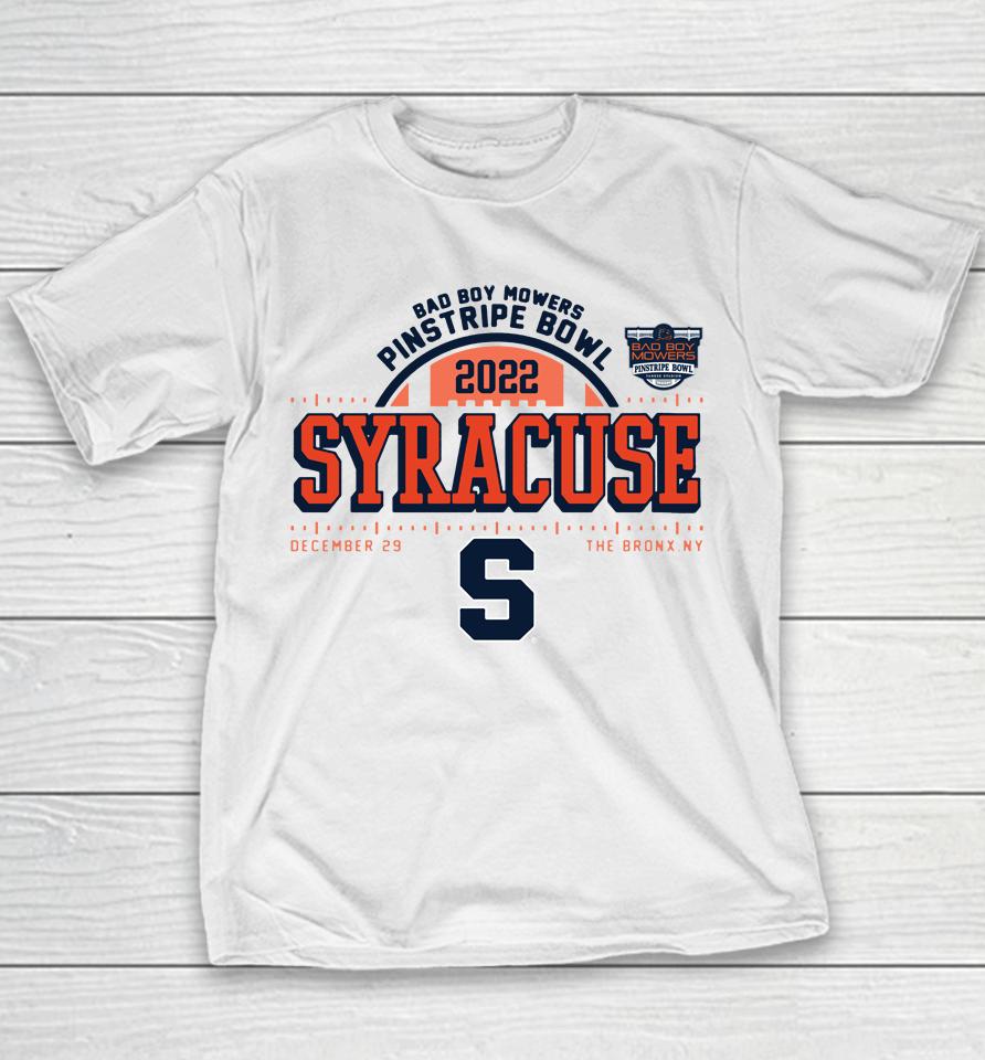 2022 Bad Boy Mowers Pinstripe Bowl Syracuse Orange Youth T-Shirt