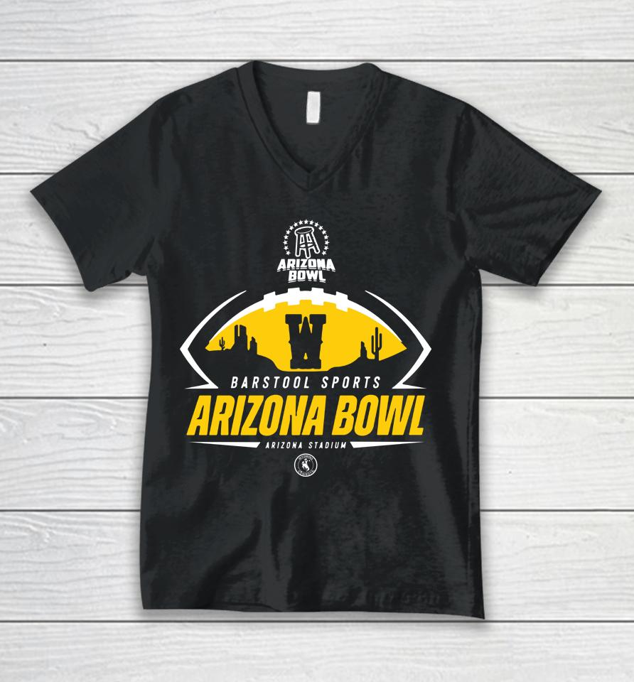 2022 Barstool Sports Arizona Bowl Wyoming Cowboys Unisex V-Neck T-Shirt