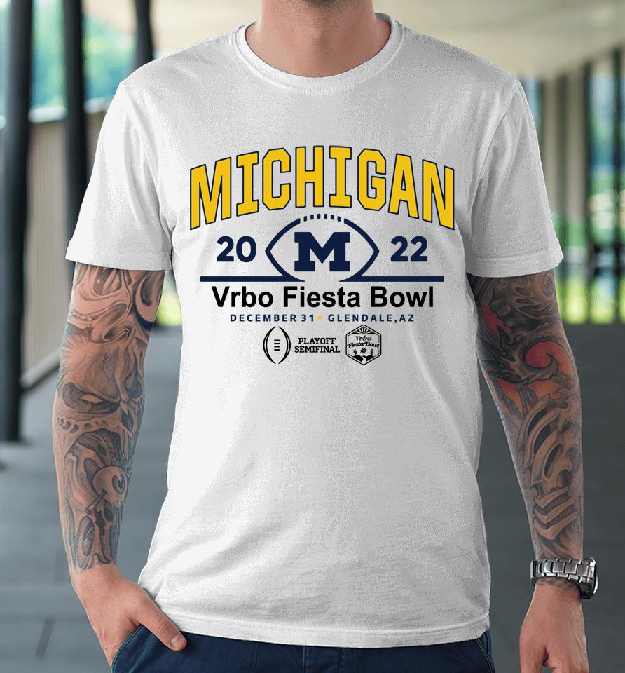 2022 Cfp Semifinal Vrbo Fiesta Bowl Michigan Team Logo Premium T-Shirt