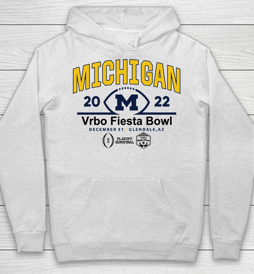 2022 Cfp Semifinal Vrbo Fiesta Bowl Michigan Team Logo Hoodie
