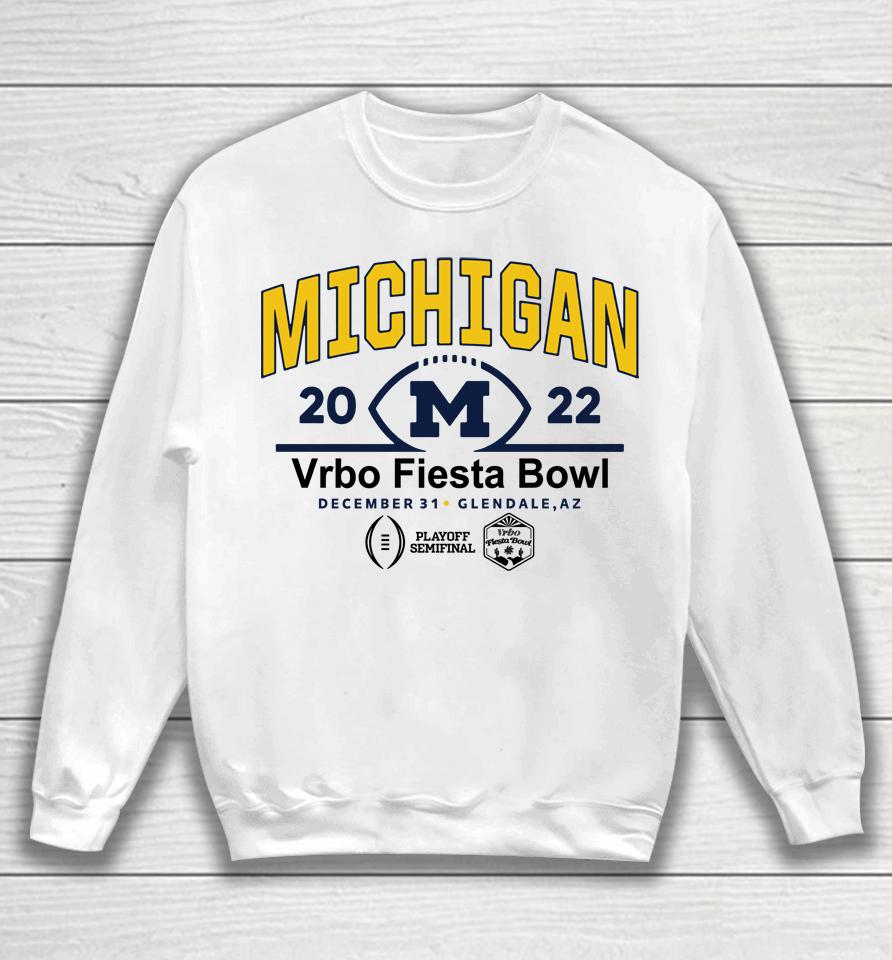2022 Cfp Semifinal Vrbo Fiesta Bowl Michigan Team Logo Sweatshirt