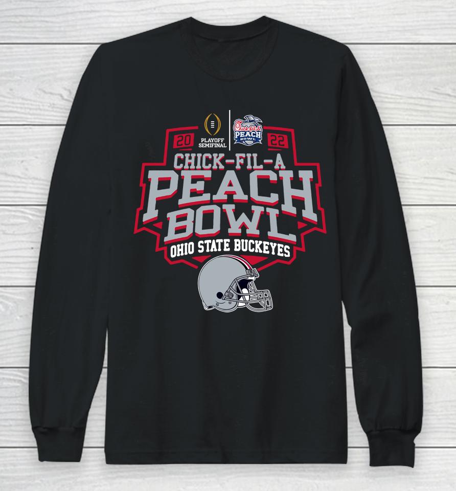 2022 Chick-Fil-A Peach Bowl Ohio State Black Long Sleeve T-Shirt