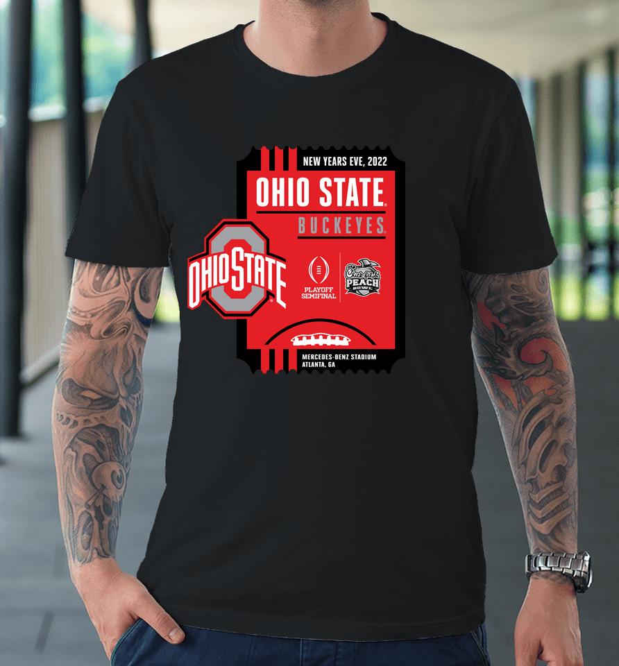 2022 Chick-Fil-A Peach Bowl Ohio State Red Premium T-Shirt