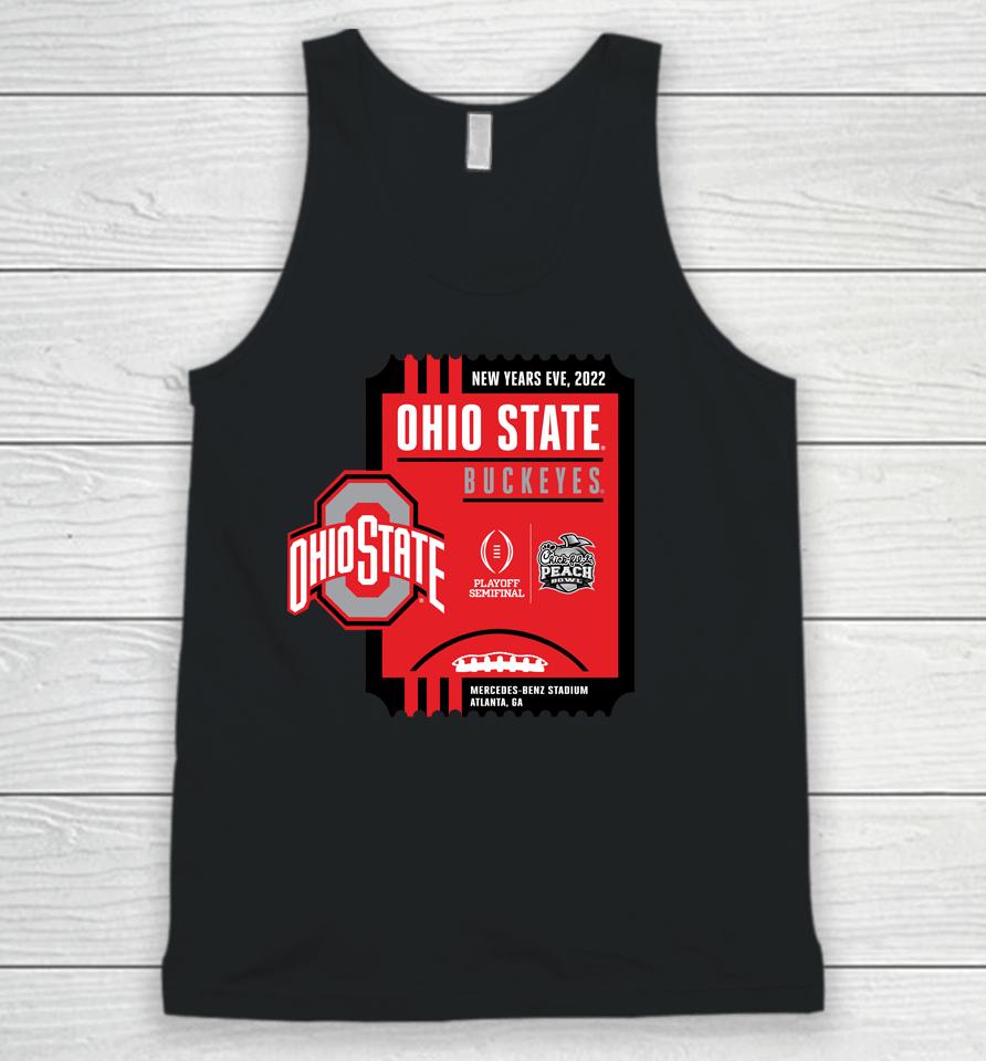 2022 Chick-Fil-A Peach Bowl Ohio State Red Unisex Tank Top