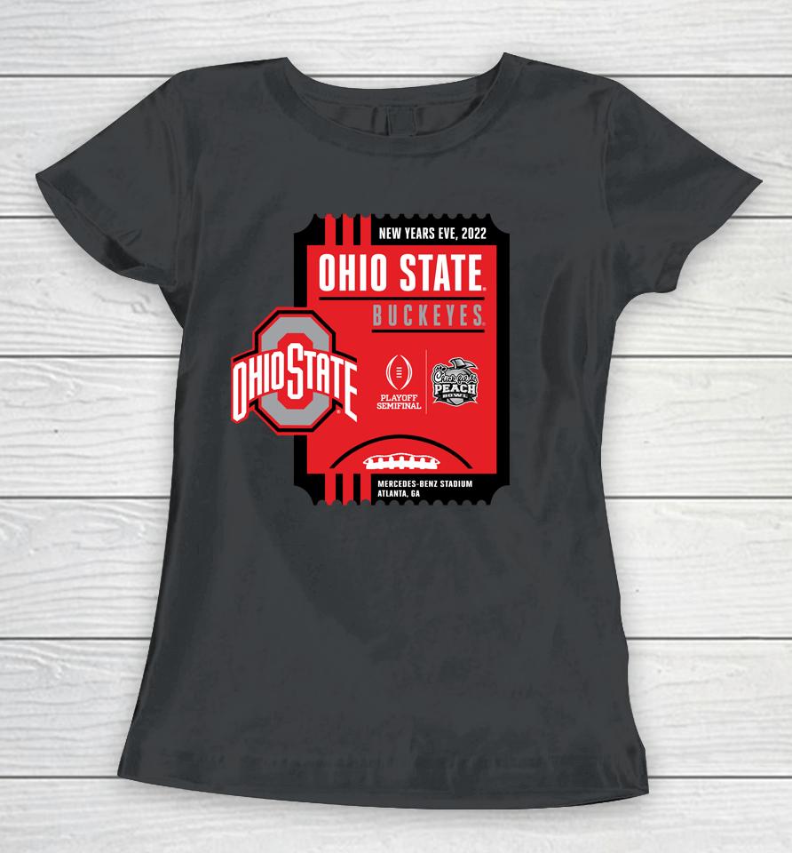 2022 Chick-Fil-A Peach Bowl Ohio State Red Women T-Shirt