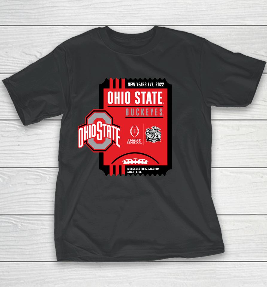 2022 Chick-Fil-A Peach Bowl Ohio State Red Youth T-Shirt