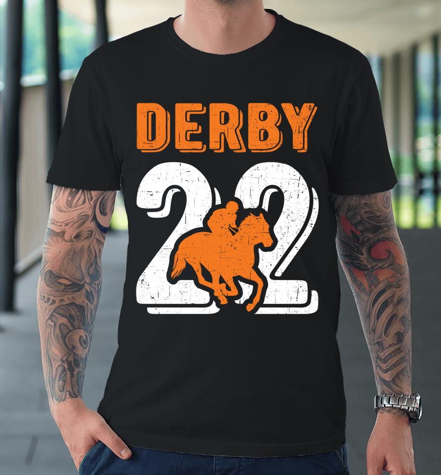 2022 Derby Jersey Style Graphic Horse Racing Jockey Design Premium T-Shirt