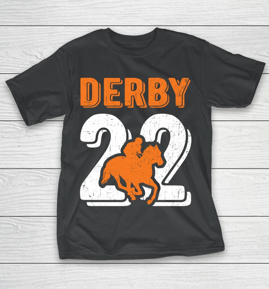 2022 Derby Jersey Style Graphic Horse Racing Jockey Design T-Shirt