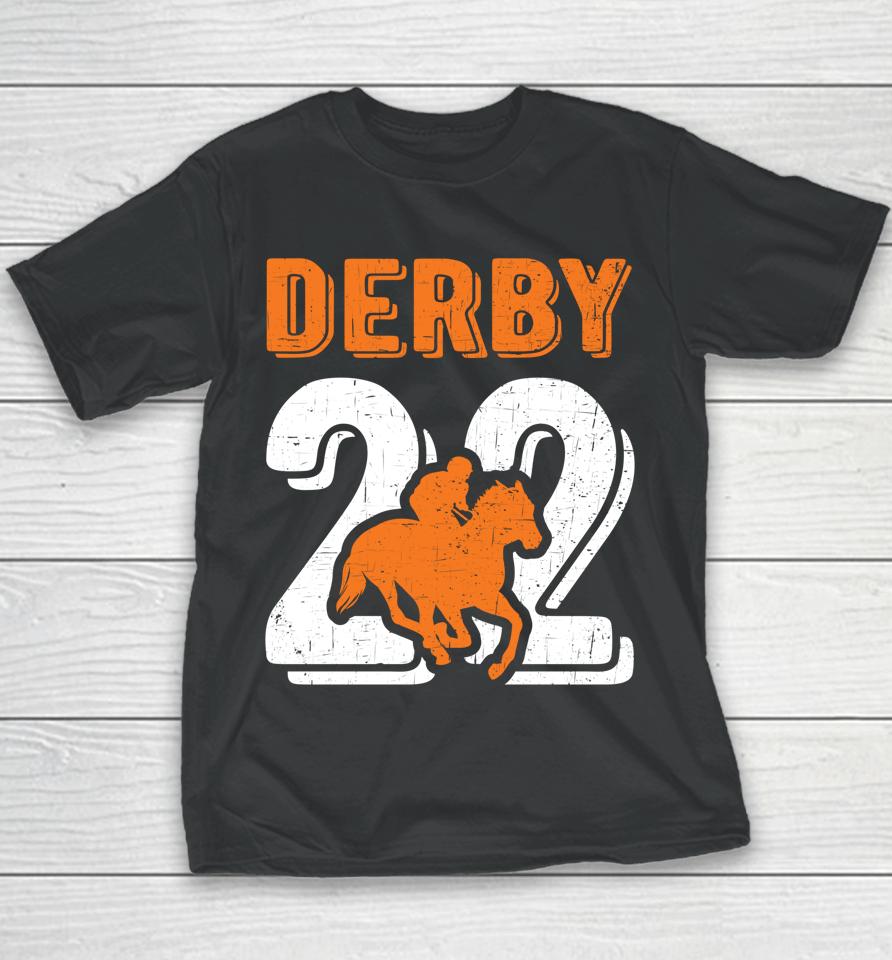 2022 Derby Jersey Style Graphic Horse Racing Jockey Design Youth T-Shirt