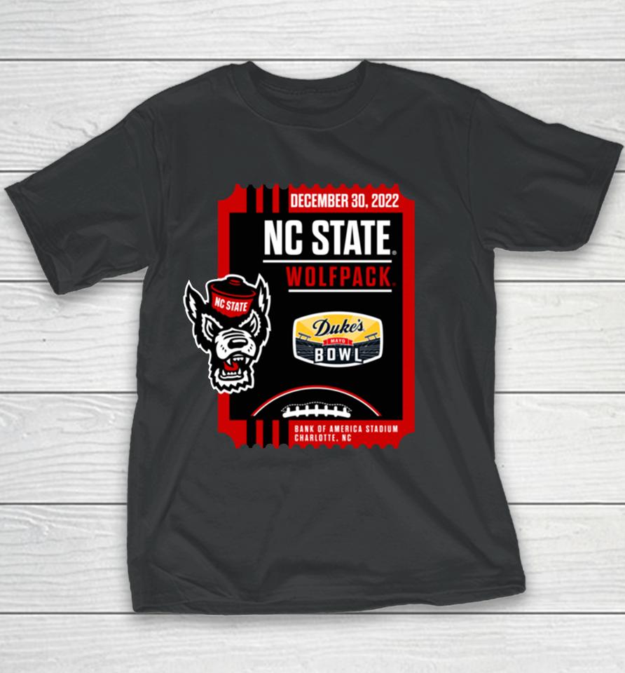 2022 Duke's Mayo Bowl North Carolina State Youth T-Shirt
