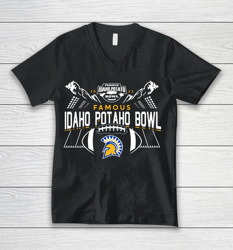 2022 Famous Idaho Potato Bowl Football Sjsu Jose State Unisex V-Neck T-Shirt