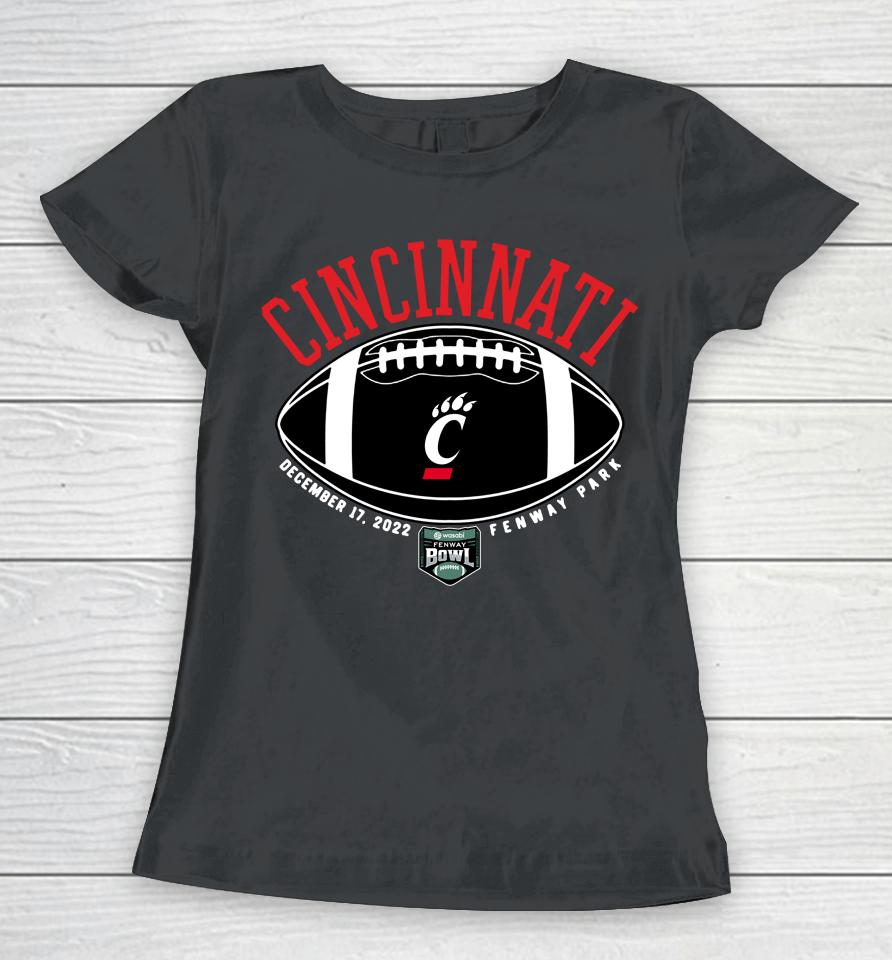 2022 Fenway Bowl Cincinnati Black Women T-Shirt