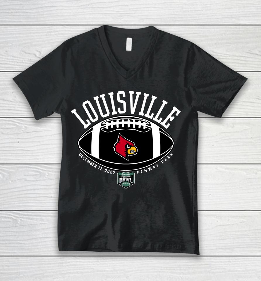 2022 Fenway Bowl Louisville Red Unisex V-Neck T-Shirt