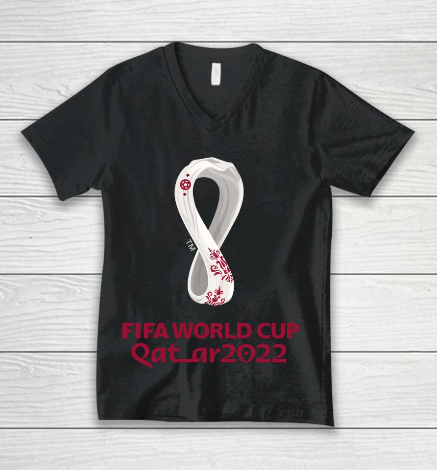 2022 Fifa World Cup Qatar Logo Unisex V-Neck T-Shirt