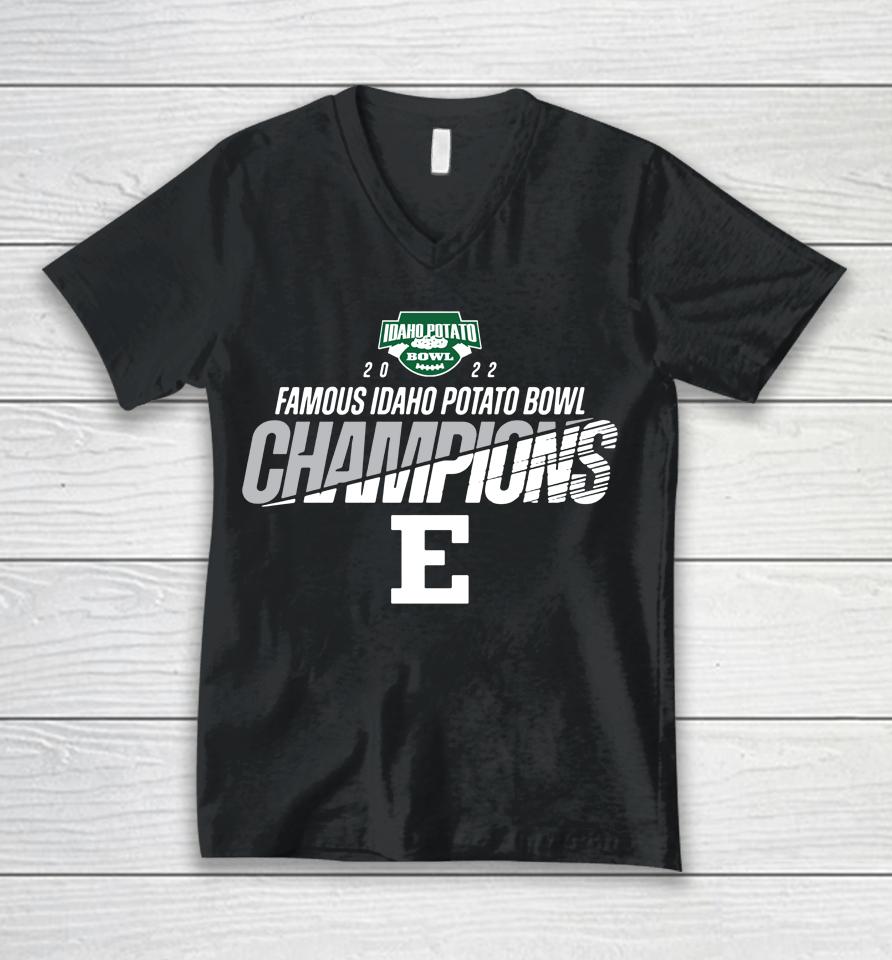 2022 Football Potato Bowl Eastern Michigan Champions Unisex V-Neck T-Shirt