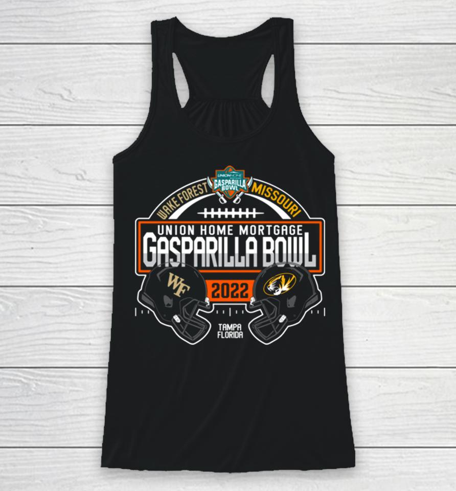 2022 Gasparilla Bowl Shop Wake Forest Vs Missouri Tigers Matchup Racerback Tank