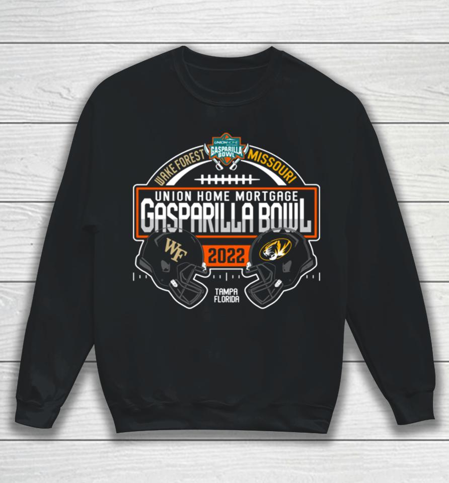 2022 Gasparilla Bowl Shop Wake Forest Vs Missouri Tigers Matchup Sweatshirt