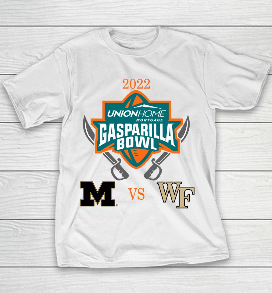 2022 Gasparilla Bowl Wake Forest Demon Deacons Vs Missouri Tigers Matchup Youth T-Shirt