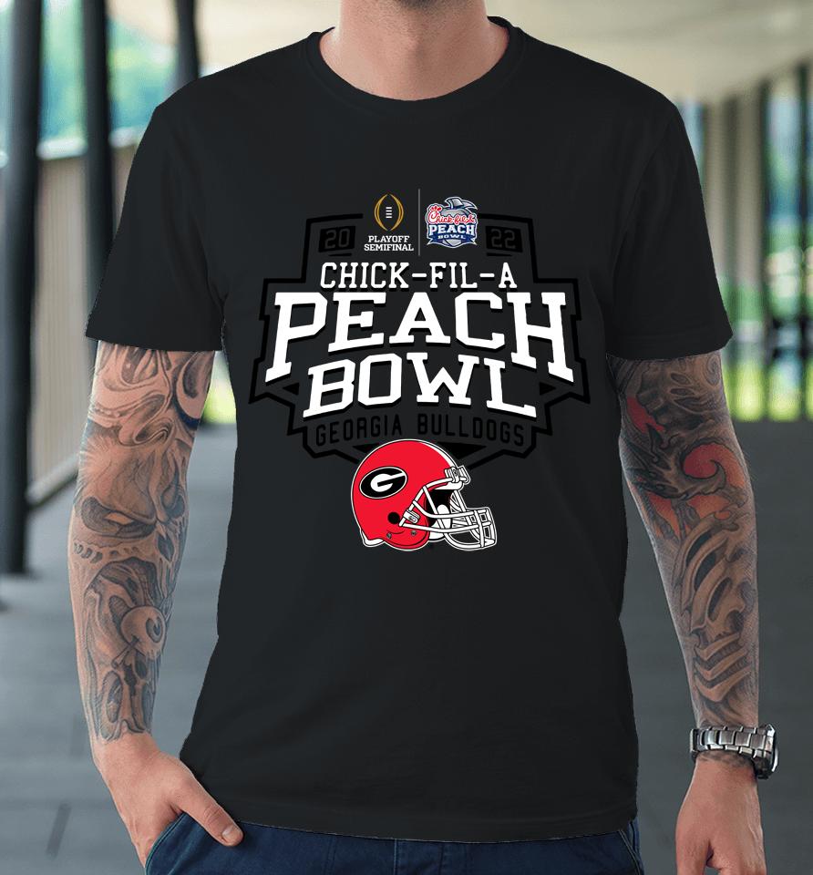 2022 Georgia Bulldogs Chick-Fil-A Peach Bowl Red Sst Shirt Official Peach Bowl Merchandise Premium T-Shirt