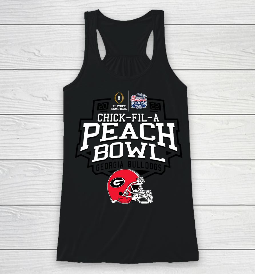 2022 Georgia Bulldogs Chick-Fil-A Peach Bowl Red Sst Shirt Official Peach Bowl Merchandise Racerback Tank