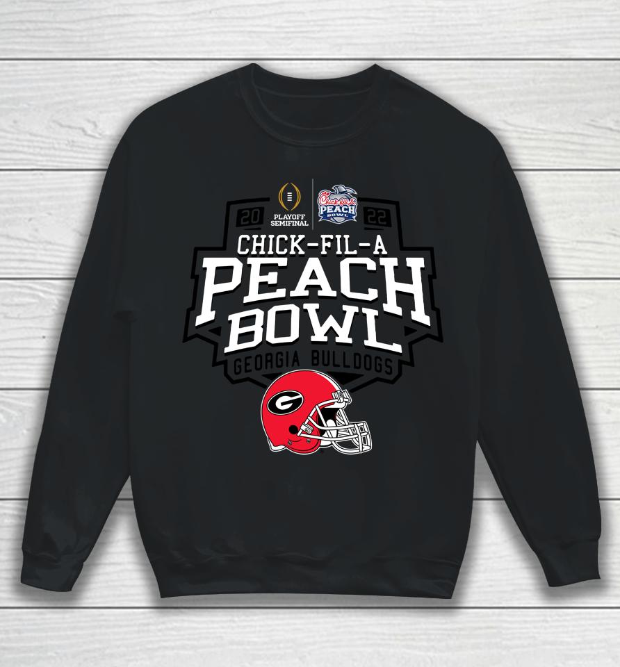 2022 Georgia Bulldogs Chick-Fil-A Peach Bowl Red Sst Shirt Official Peach Bowl Merchandise Sweatshirt