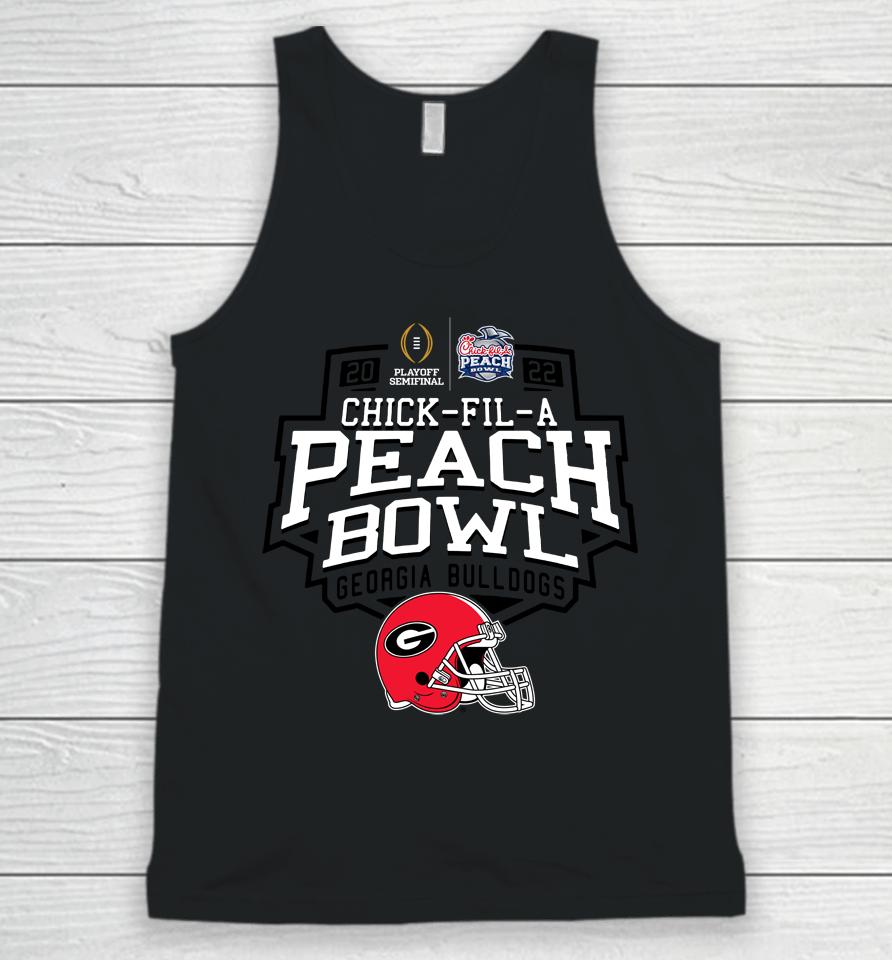 2022 Georgia Bulldogs Chick-Fil-A Peach Bowl Red Sst Shirt Official Peach Bowl Merchandise Unisex Tank Top