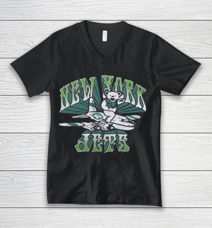 2022 Homage Nfl X Grateful Dead X Newyork Jets Unisex V-Neck T-Shirt