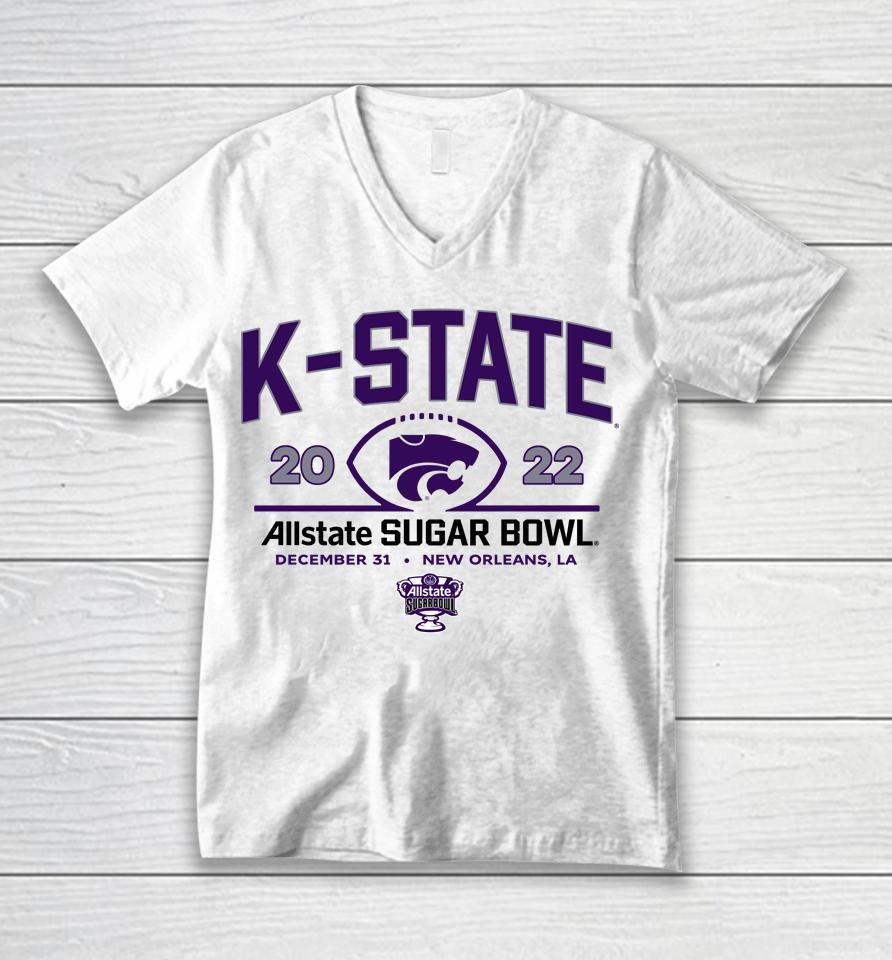 2022 K-State Allstate Sugar Bowl Team Logo Unisex V-Neck T-Shirt