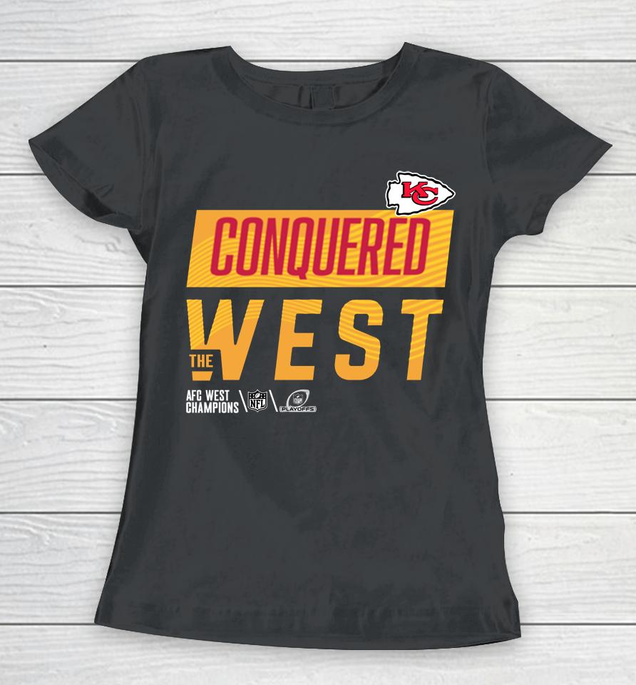 2022 Kansas City Chiefs Afc West Division Champions Locker Room Trophy Collection Women T-Shirt