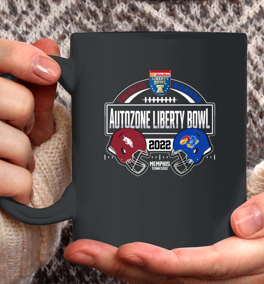 2022 Liberty Bowl Arkansas Razorbacks Vs Kansas Jayhawks Matchup Coffee Mug