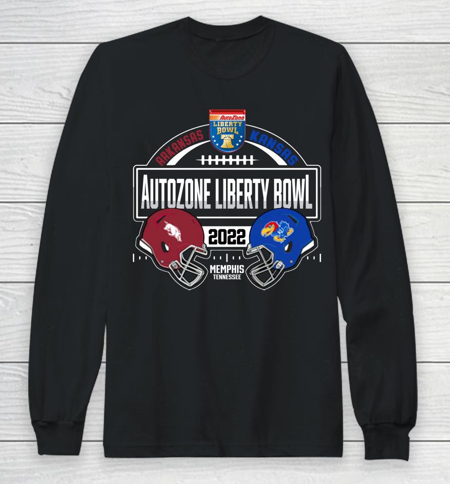 2022 Liberty Bowl Arkansas Razorbacks Vs Kansas Jayhawks Matchup Long Sleeve T-Shirt