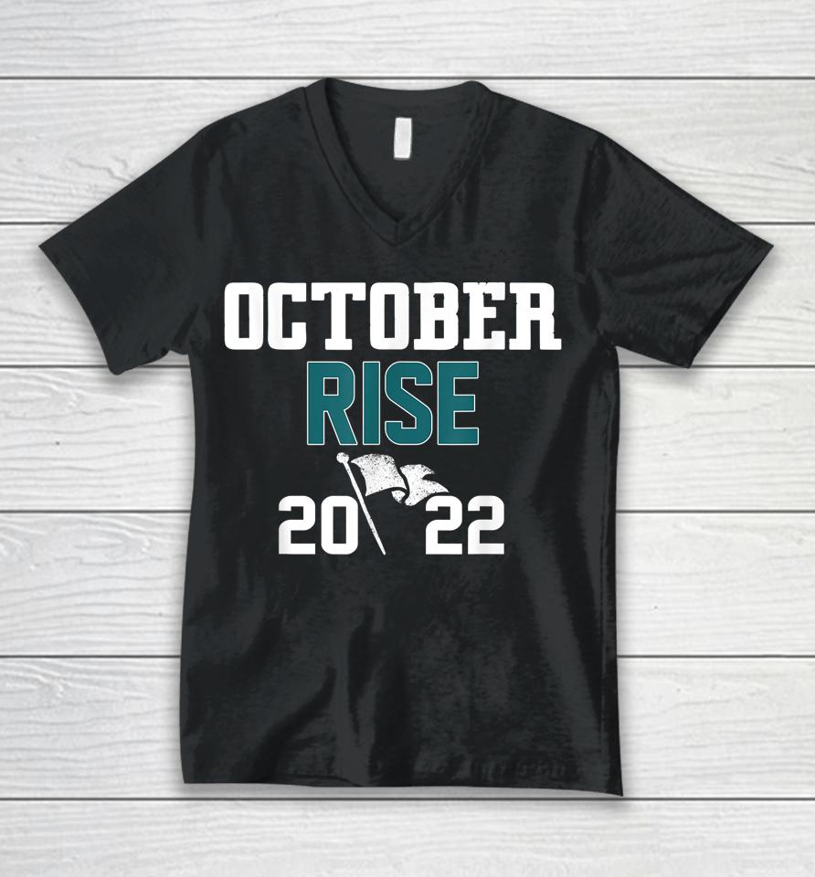 2022 Mariners October Rise Unisex V-Neck T-Shirt