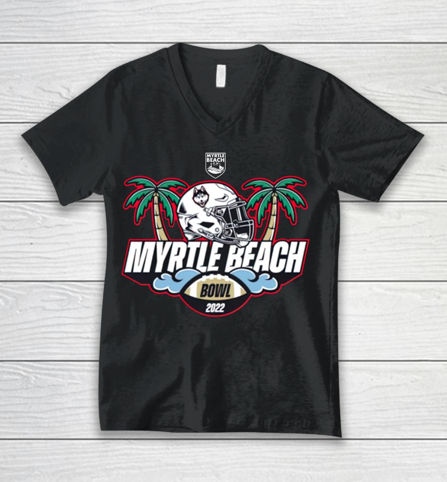 2022 Myrtle Beach Bowl Uconn Football College Playoff Semifinal Unisex V-Neck T-Shirt