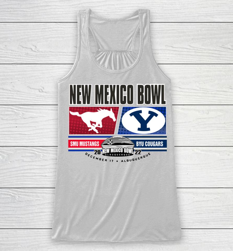 2022 New Mexico Bowl Byu Cougars Matchup Logo Racerback Tank