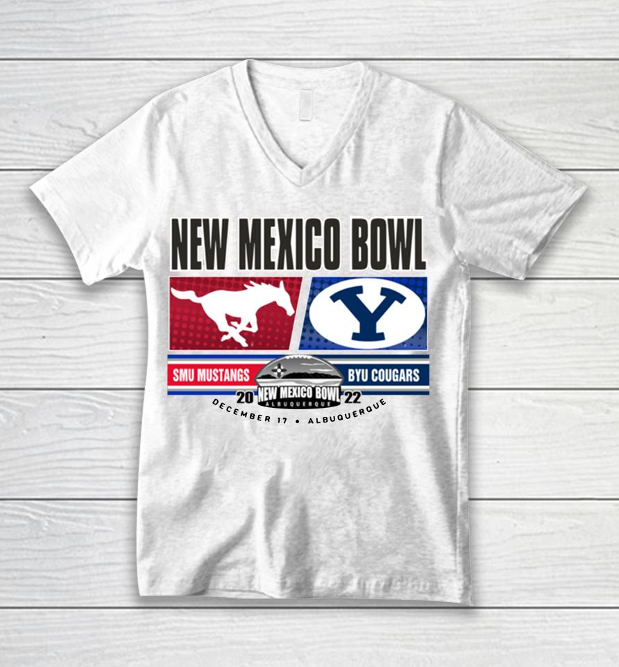 2022 New Mexico Bowl Byu Cougars Matchup Logo Unisex V-Neck T-Shirt