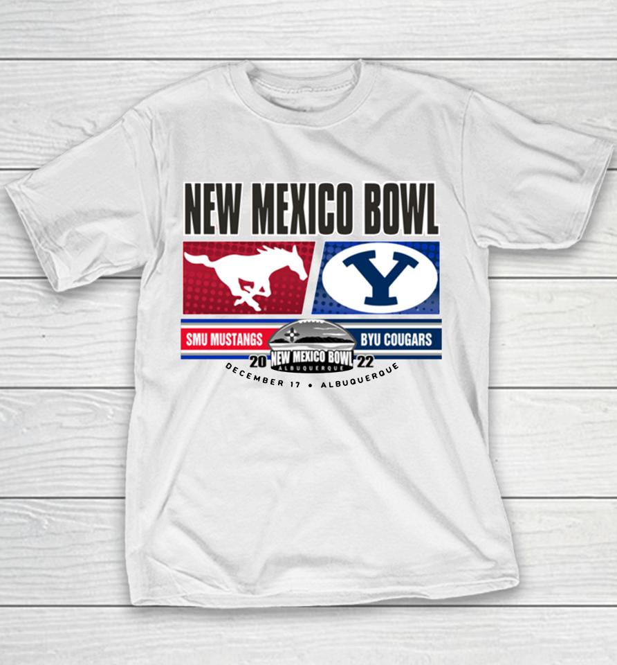 2022 New Mexico Bowl Byu Cougars Matchup Logo Youth T-Shirt