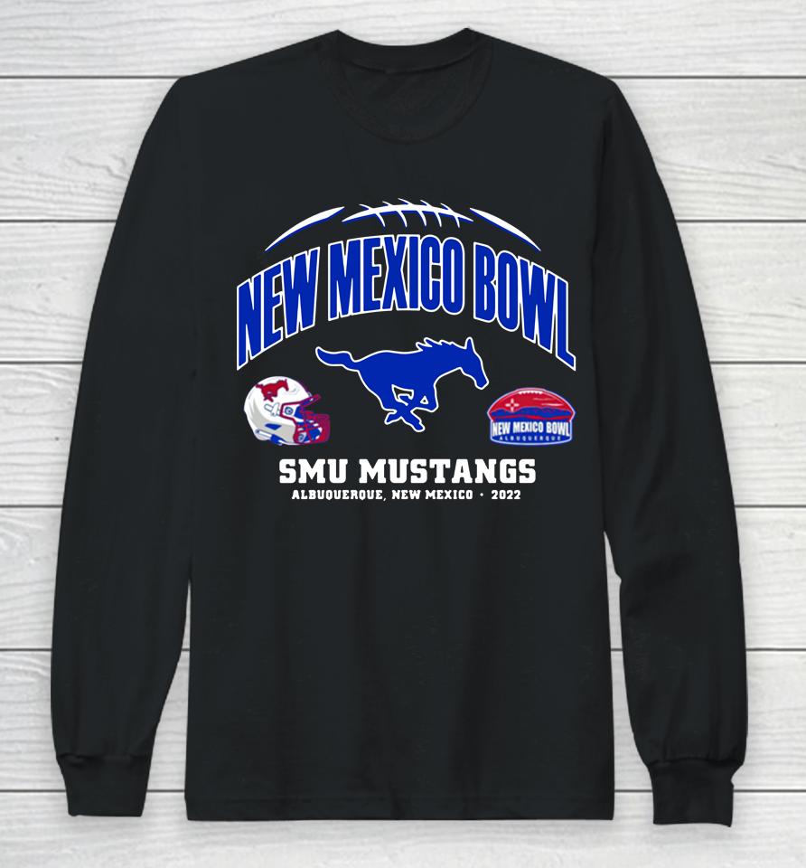 2022 New Mexico Bowl Smu Mustangs Red Long Sleeve T-Shirt